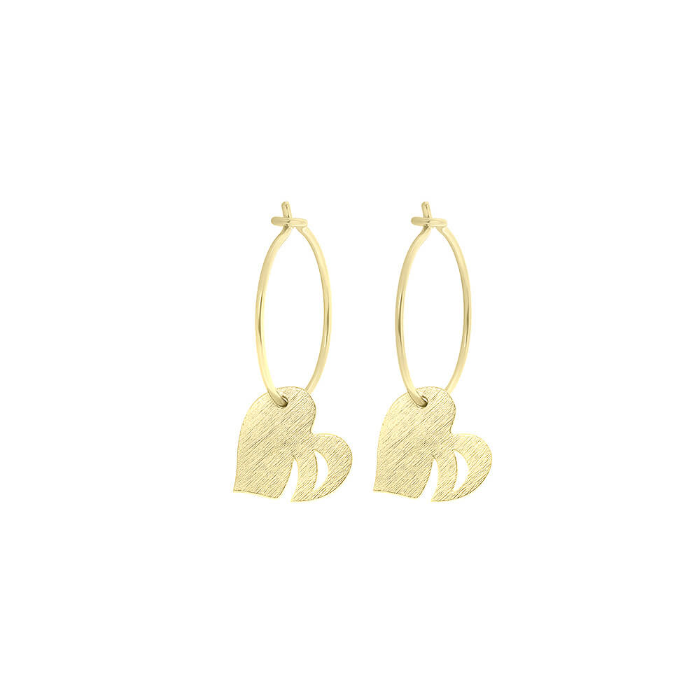 Leaf Love Hoop Earrings
